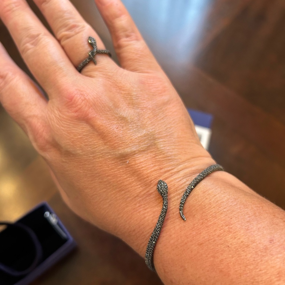 Swarovski Leslie Black Snake Bracelet